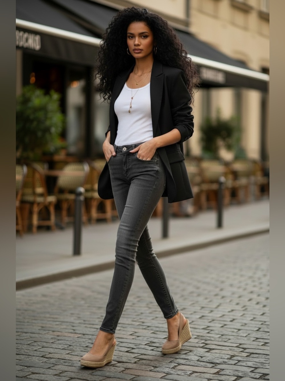 Stella‎ McCartney 27  dip dyed grey wash crop mid rise skinny cut jeans